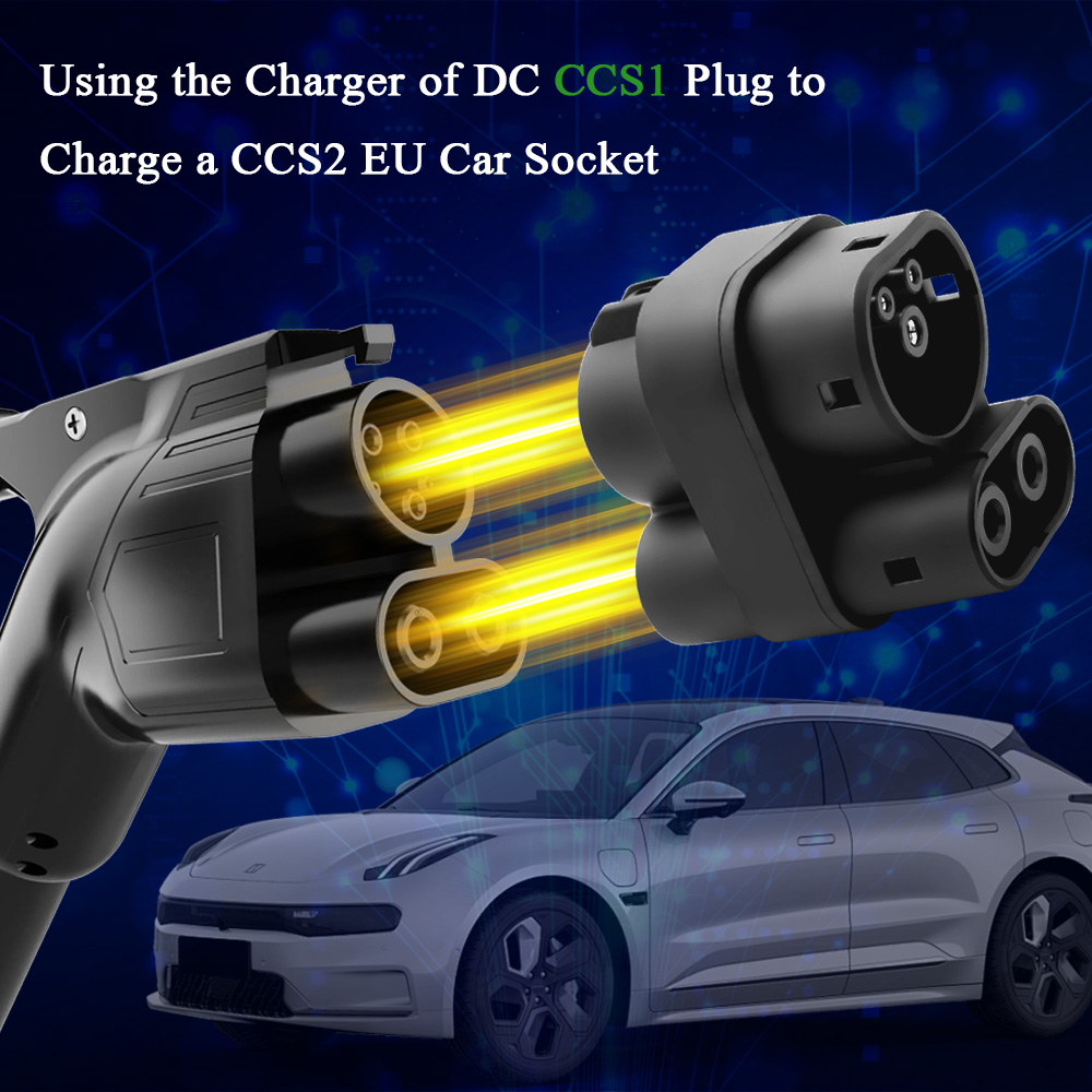 Kolanky CCS1 to CCS2 EV DC 100 - Ccs2 To Ccs1 Fast Charge Adapter 250Kw recension och pris