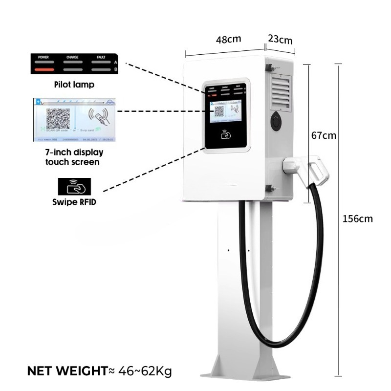 OEM 20kw 30kw 40kw Wallbox RFI - Dc Fast Charger 30Kw Wallbox Commercial recension och pris