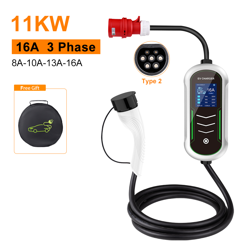 IPENGEN 11KW EV Portable Charg - Portable Ev Charger 32A Type 2 Cee Plug recension och pris