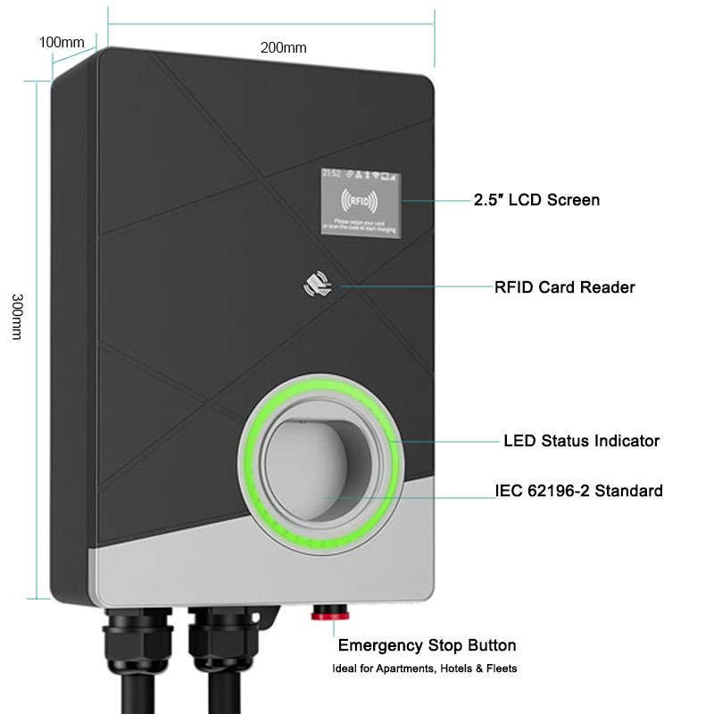3 Phase 22kW Smart EV Charger  - 22Kw Wallbox Type 2 Ocpp Rfid recension och pris
